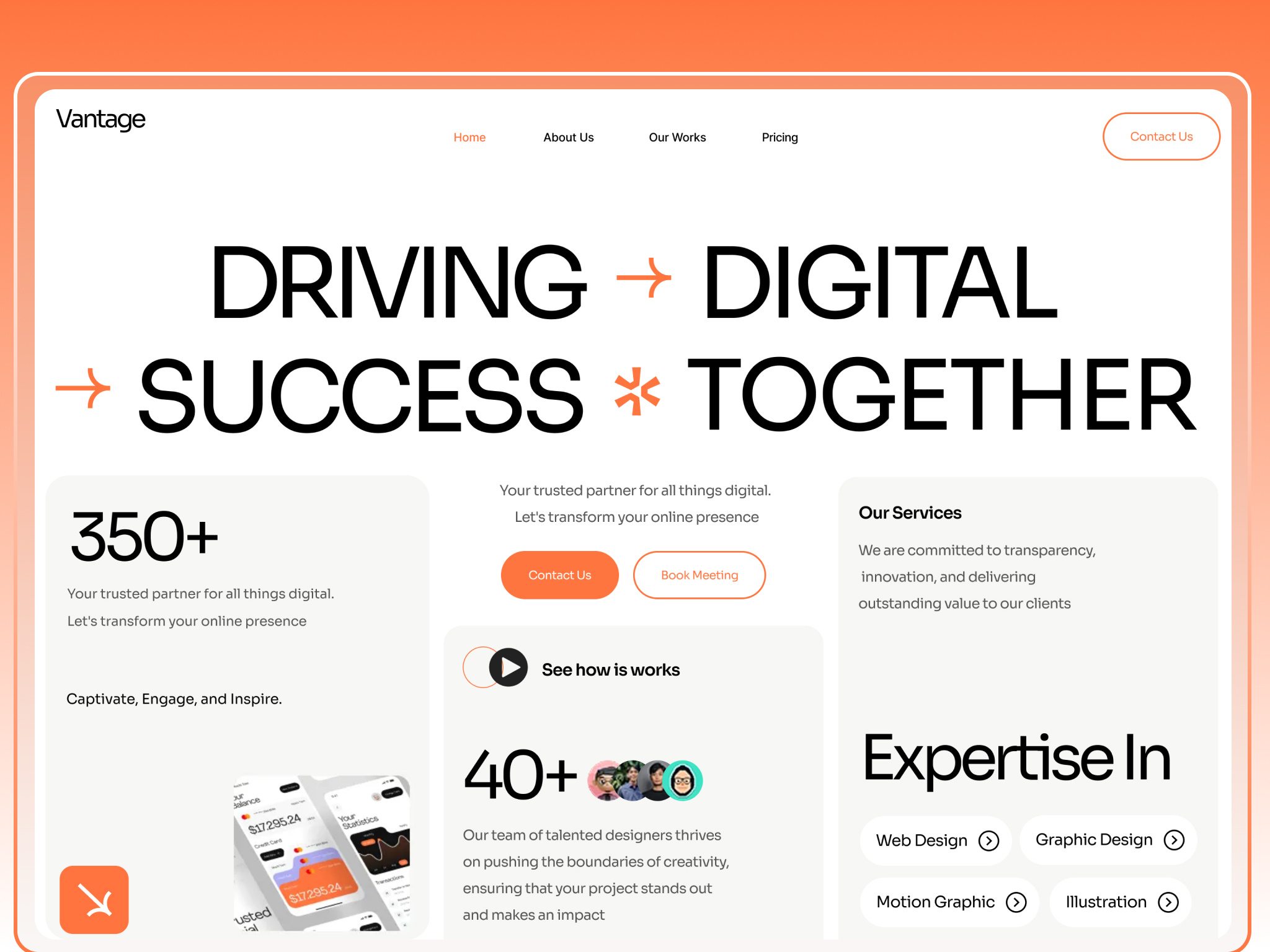 Agency Website Hero Section animation app branding design flat graphic design illustration logo ui vector