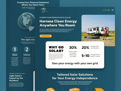 Agile Solar dark theme design tech ui ux web design website design