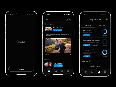 Social Accountability App accountability app branding cleanui graphic design mobile modern ui productivity productivity app social socialmedia ui