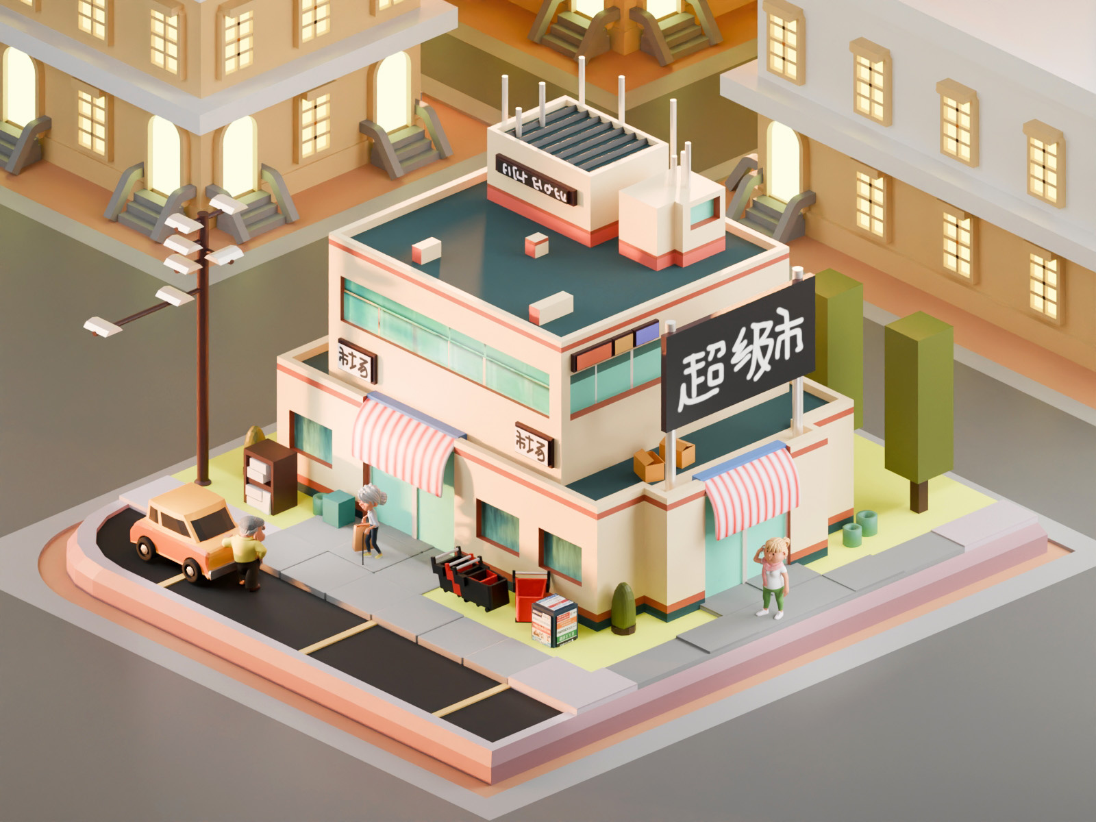 Example of Isometric 3D shop