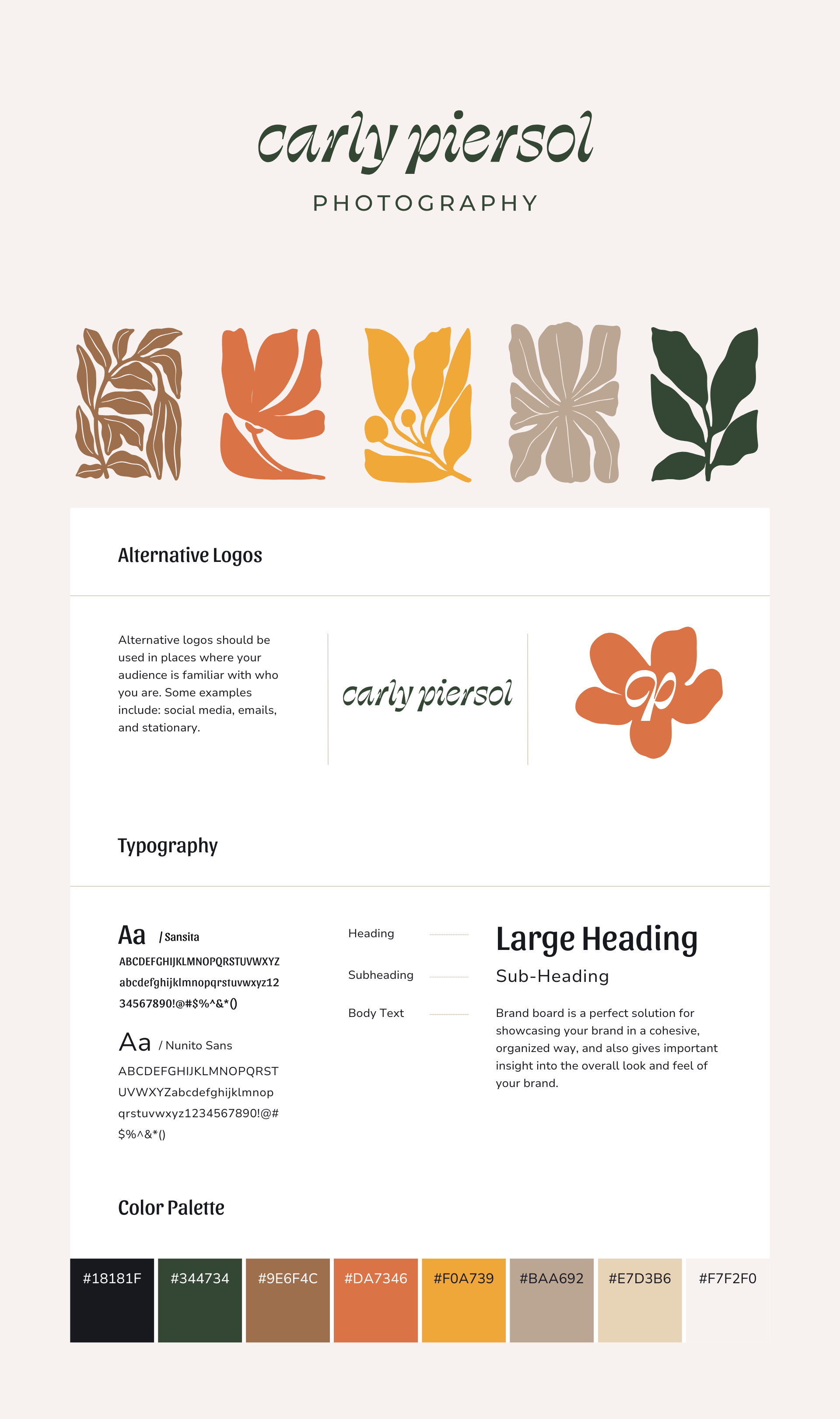 Neutral Photographer Branding branding graphic design logo