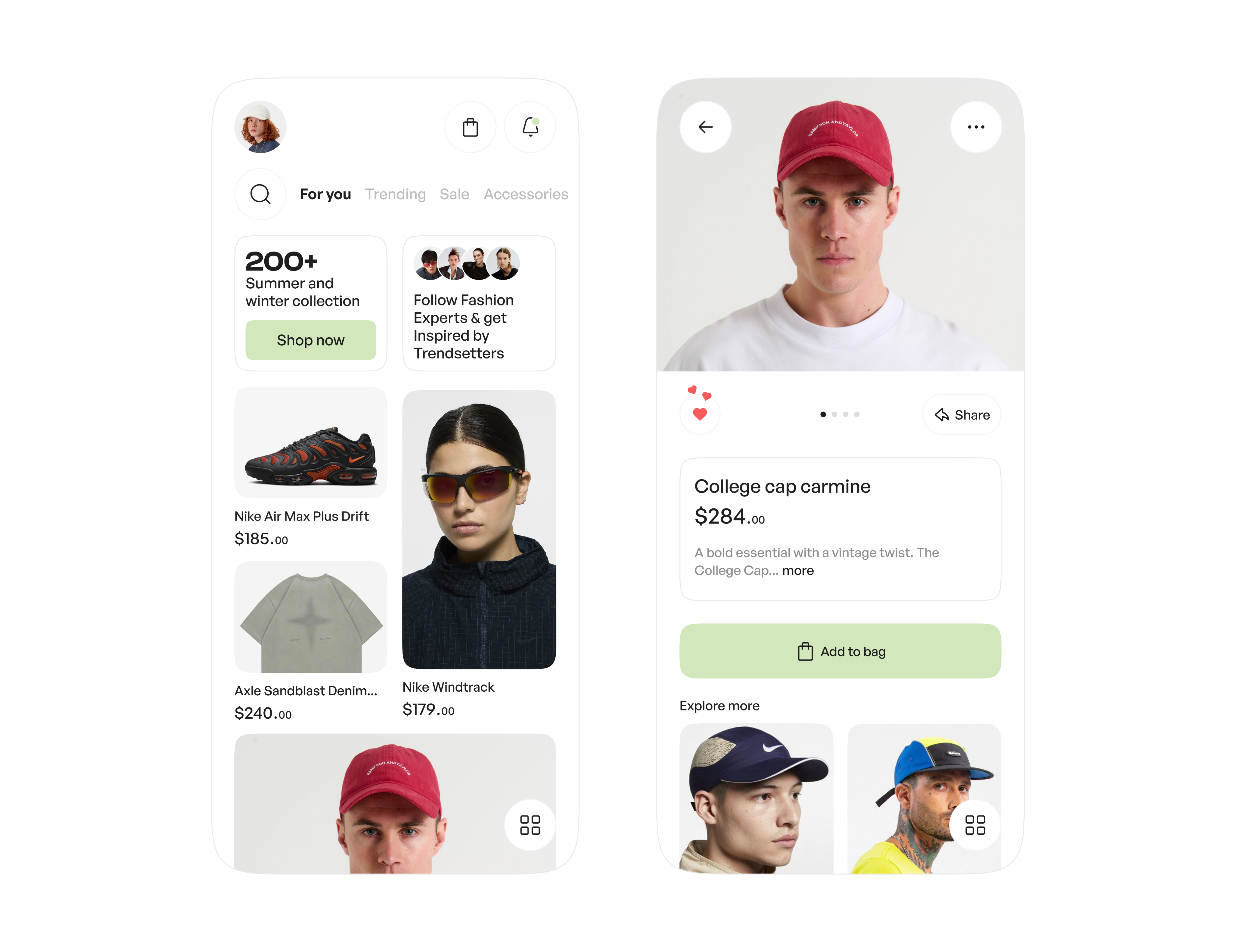 Minimal Fashion E-Commerce App — Clothing Store Concept appdesign application design cleandesign clothingstore design ecommerce fashionapp home inspiration interface minimalui mobiledesign product design shop shoppingapp store ui