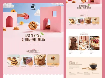Cookies and Sweets Shop Landing Page bakery cafe cake childern cookies design development food kids landing page landing page design pastel popular shopify vibrant web web design web page design website design wordpress