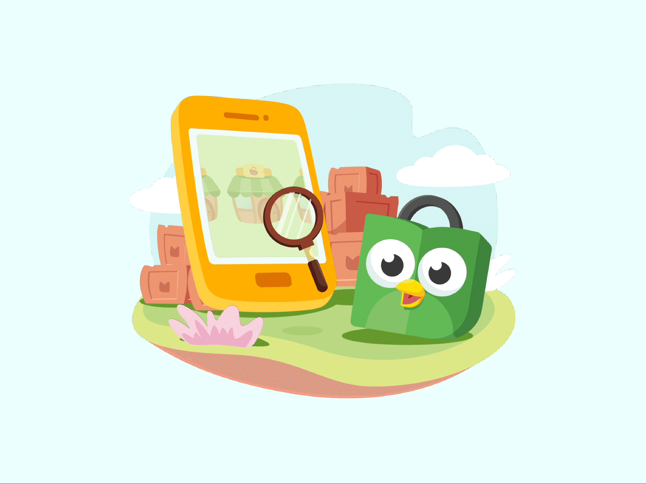 Tokopedia - Gif Loading Animation app design gif graphic design hdcraft illustration loading motion graphics search tokopedia ui