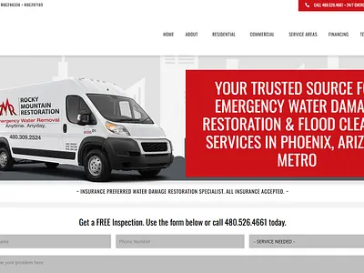 Water Damage Restoration Web Design web design wordpress