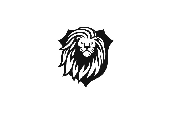 Lion Shield Logo king lion logo mascot modern shield
