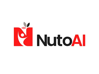 Nuto AI - Nutrition App Logo Design app app icon app logo brand branding branding identity design fitness graphic design icon identity letter logo letter n logo logo logo design logo designer logos logotype monogram nutrition app