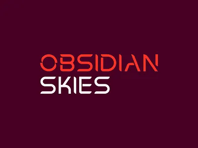 Obsidian Skies - Lettering Logo Mark brand brand identity branding chinthaka gunaratne design font graphic design identity letter logo lettering logo letttering logo logo design logo designer logotype monogram typography typography logo wordmark wordmark logo