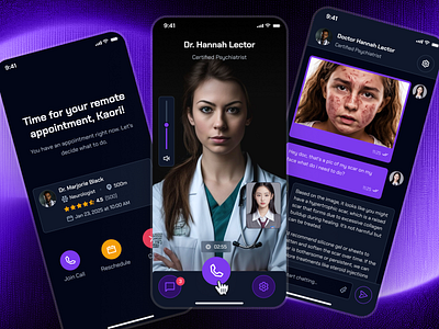 turing v2: AI Smart Healthcare App - Virtual Consultation UIUX ai health assistant app ai healthcare app clean digital health app digital health ui doctor appointment app doctor consultation app figma ui kit health companion app healthcare ui kit minimal modern purple smart health smart health app strangehelix turing ui kit virtual consultation app virtual consultation ui virtual health app