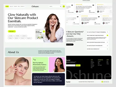 Skincare product landing page beauty cosmetic website design ecommerce face cream healthy skin landing page makeup makeup store products shop skin website skincare skincare product skincare website spa store uiux web design website