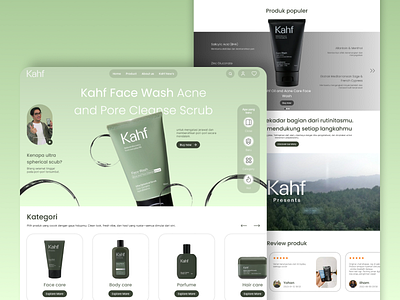Face care Homepage dekstop homepage kahf landingpage mencare mobile redesign responsif table ui