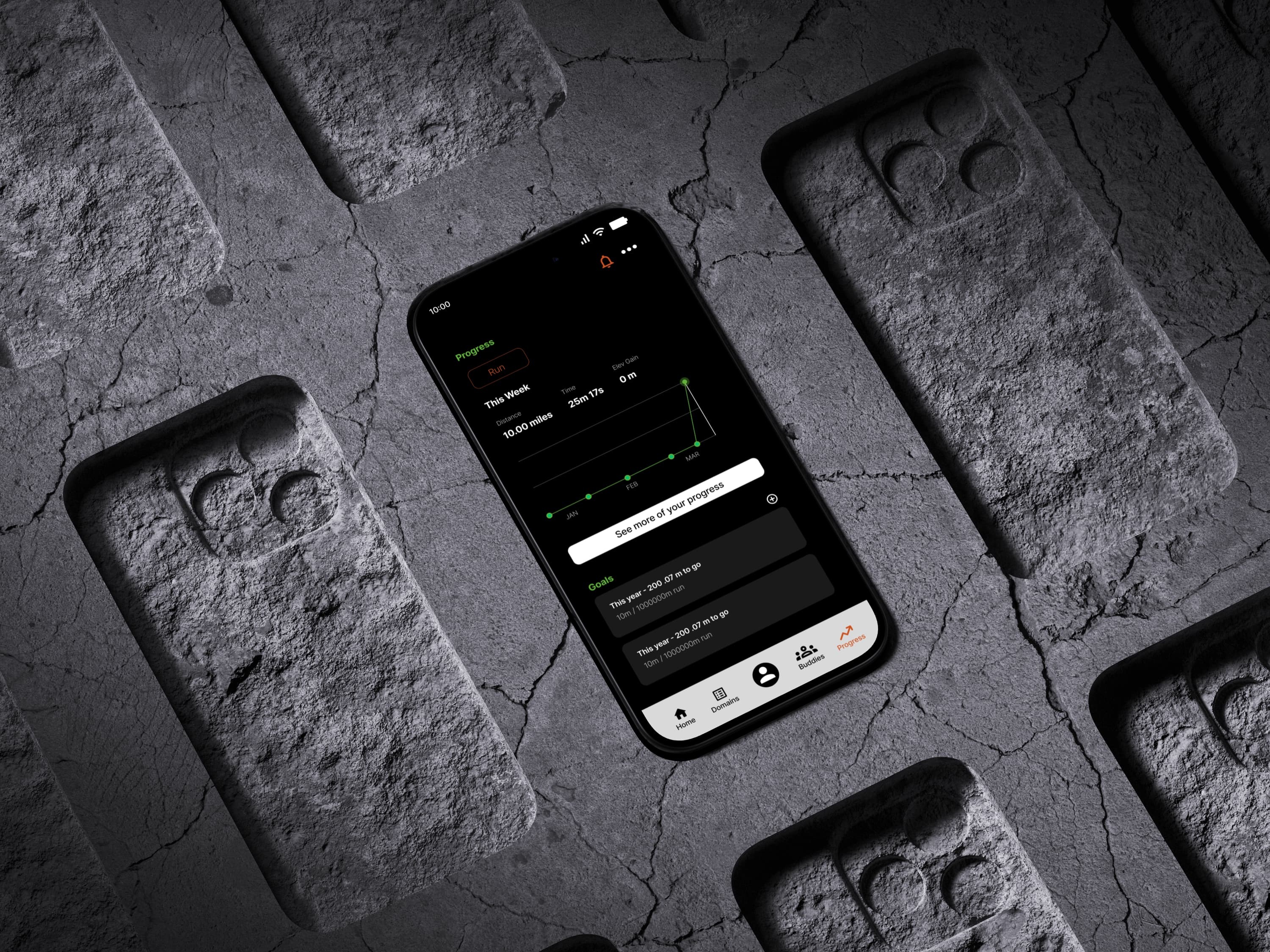 iOS Wellness & Habit Tracking App with Dark Mode UI ios design mens health mobile design sports app strava wellness