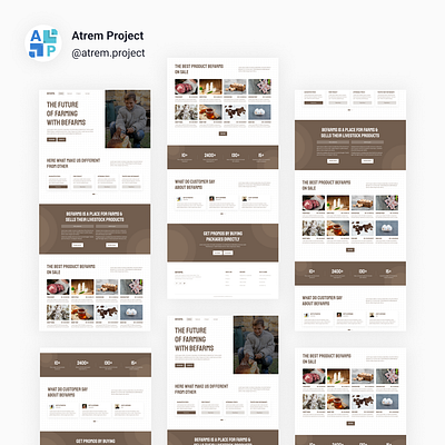 BEFARMS - Landing Page Farm atrem project figma mobile app ui ui design uiux user interface ux ux design web design