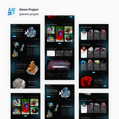 BETTAFISH - Landing Page Fishing atrem project figma mobile app ui ui design uiux user interface ux ux design web design