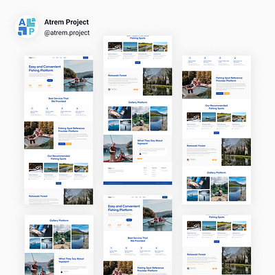 legaspot - Landing Page Fishing atrem project figma mobile app ui ui design uiux user interface ux ux design web design