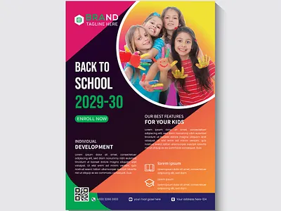 Back To School Flyer Design branding brochure business business card company design flyer graphic design vector