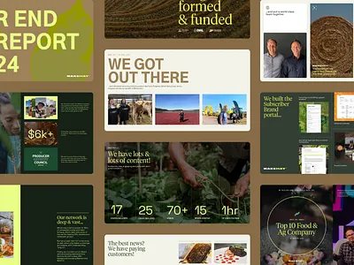 Make Hay Year En annual review branding deck design graphic design identity design typography