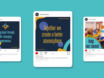 Instagram posts Design for Precious Hope Branding brand identity brand strategy branding branding and marketing designs graphic design illustrations instagram post designs instagram posts logo logo design motion graphics promotional graphics promotions social media social media posts design socials typographic socials