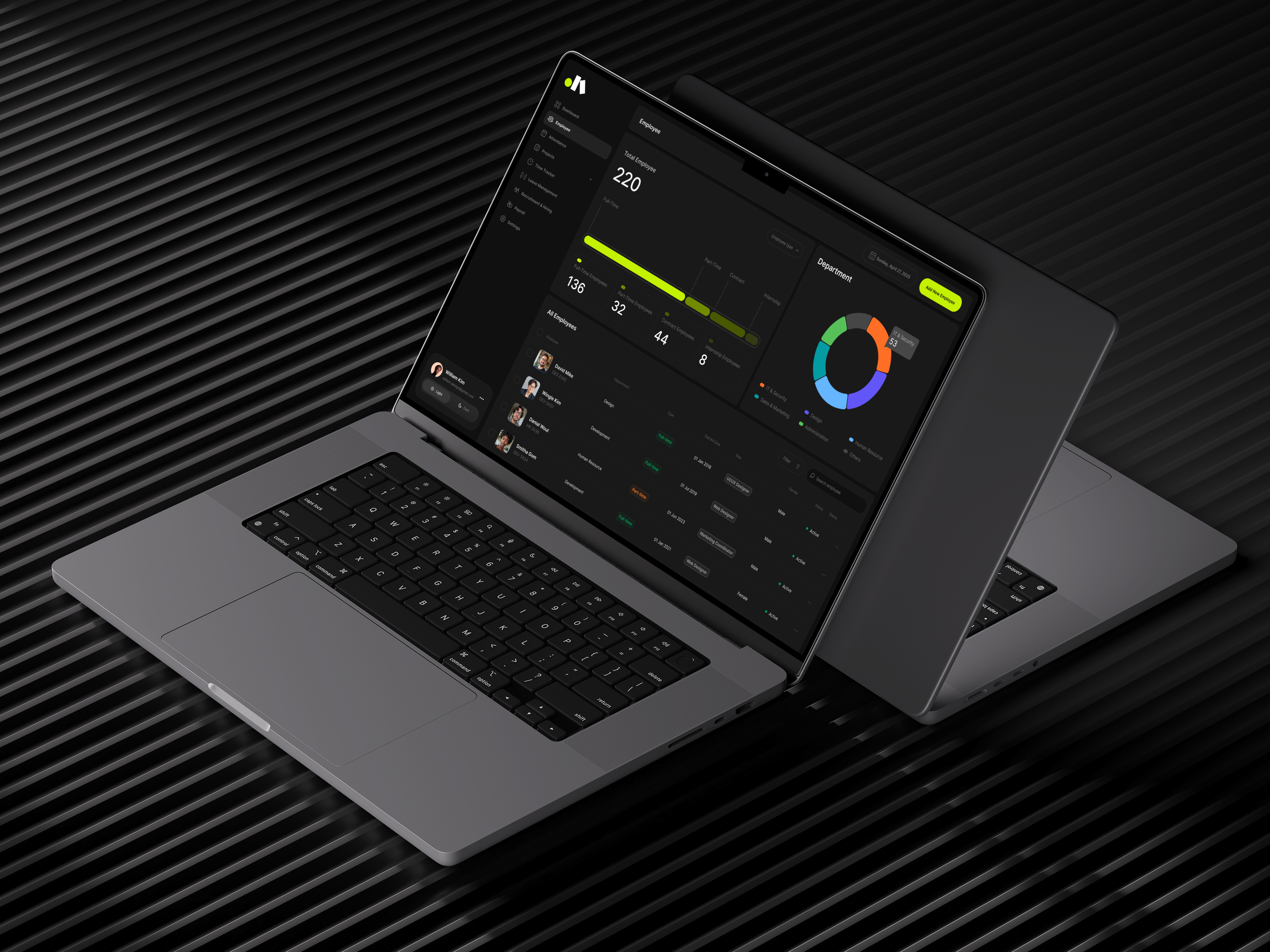 SaaS product employee page design interface product service startup ui ux web website