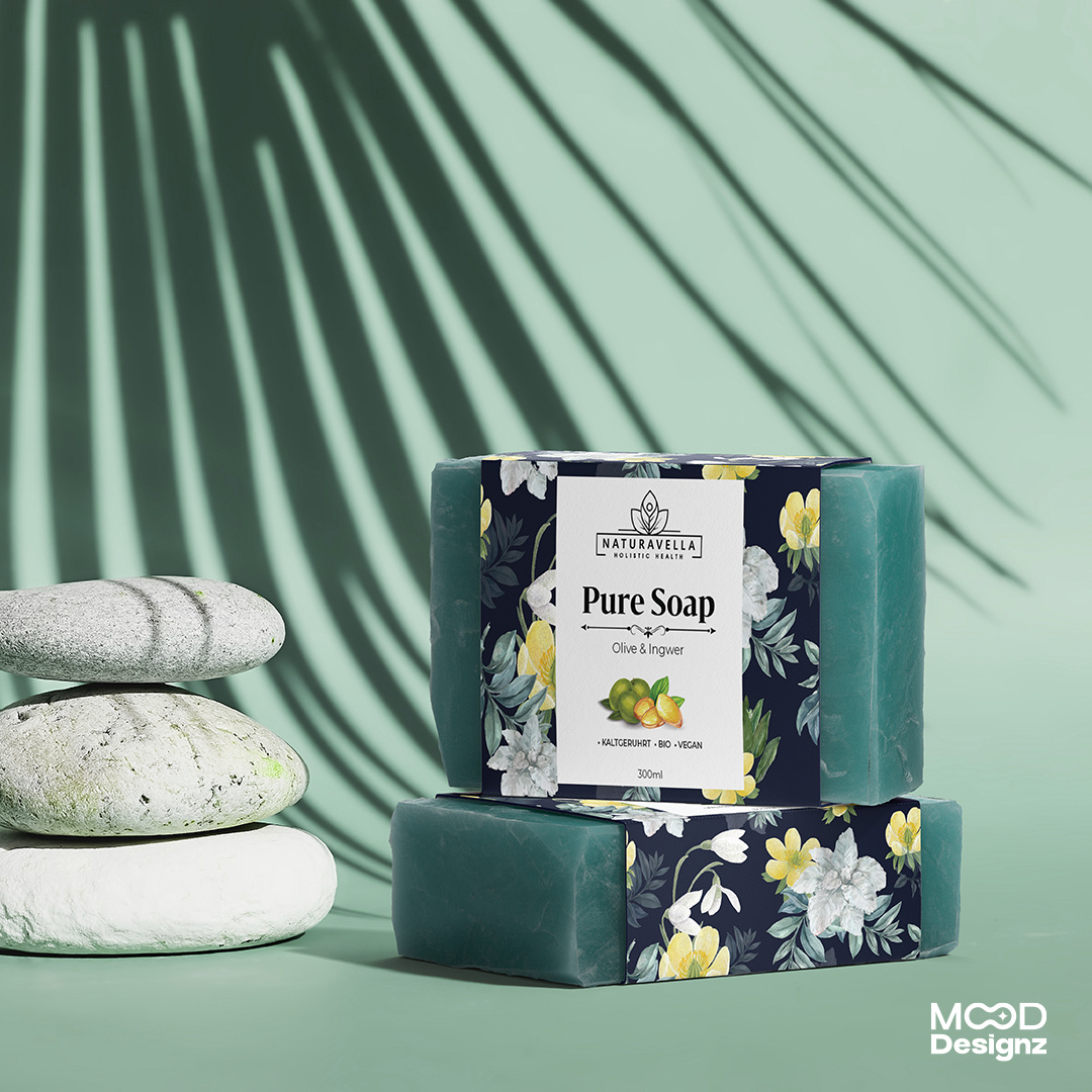 NATURAVELLA PURE SOAP LABEL DESIGN by Mood Designz label design packaging design soap label design