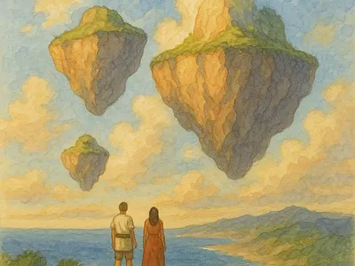 Start of travel rock fly travel midjourney