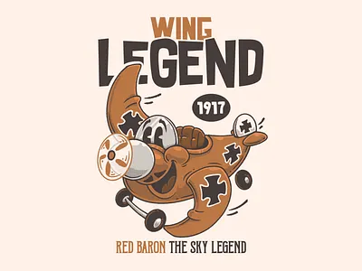 WING LEGEND aircraft airplanes apparel art artwork branding cartoon character clothing design drawing graphic design illustration tshirt vintage wing