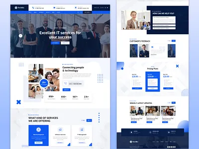 Techbiz - IT Solution & Business Consulting Service Template app branding business business consulting business service business solution consulting design graphic design it it consulting it service it solution template theme typography ui uiux web design website