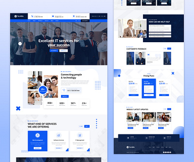 Techbiz - IT Solution & Business Consulting Service Template app branding business business consulting business service business solution consulting design graphic design it it consulting it service it solution template theme typography ui uiux web design website