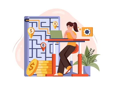 Investing Illustration app bitcoin book branding design illustration landing page ui ui design uidesign