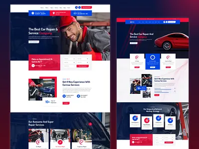 Carmax - Car Repair & Auto Mechanic Service Template 4 wheeler app auto mechanic auto service car car mechanic car repair car service creative design design graphic design mechanic template theme typography ui uiux web design wesite