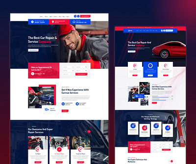 Carmax - Car Repair & Auto Mechanic Service Template 4 wheeler app auto mechanic auto service car car mechanic car repair car service creative design design graphic design mechanic template theme typography ui uiux web design wesite