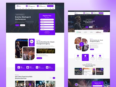 Eventino - Event, Meetup & Conference Template app creative design design event event host event management event organizer graphic design illustration meetups speaker template theme typography ui uiux web design website