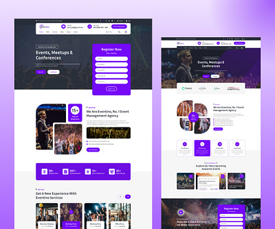 Eventino - Event, Meetup & Conference Template app creative design design event event host event management event organizer graphic design illustration meetups speaker template theme typography ui uiux web design website