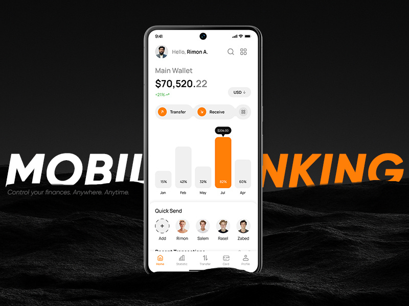 Mobile Banking Finance App UI UX Design app app design application banking clean design finance finance app mobile app mobile banking modern ui trending ui ui design ui ux design uiux ux ux design uxui design