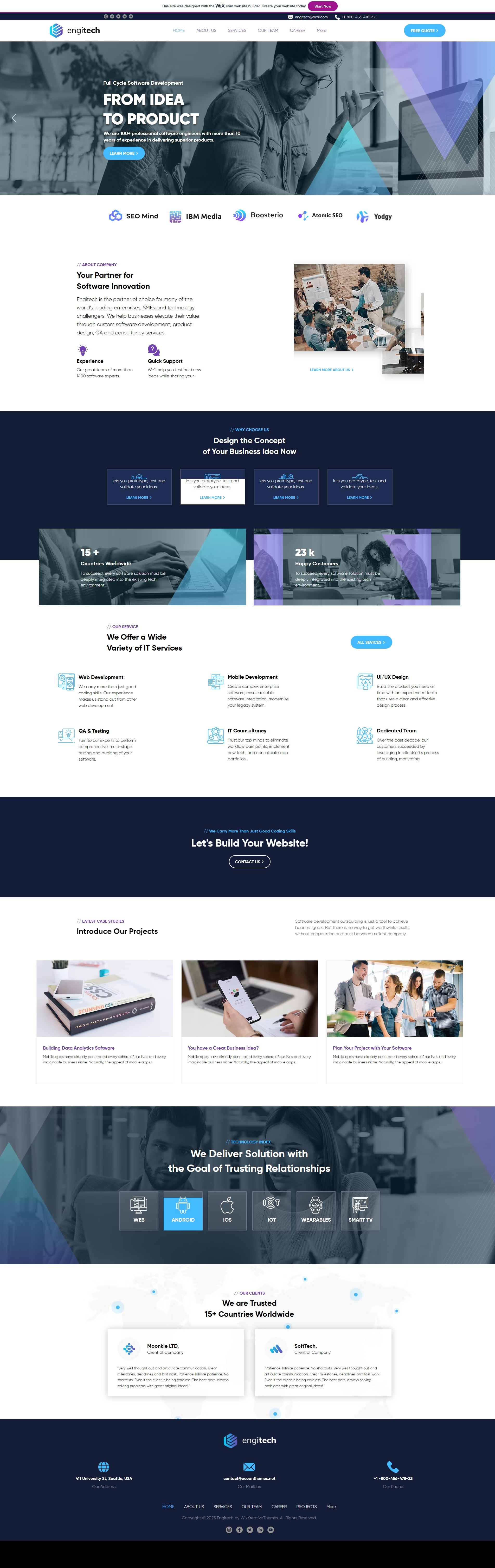 Wix Website Redesigned for engitech wix wix design wix redesign wix website design wix website redesign