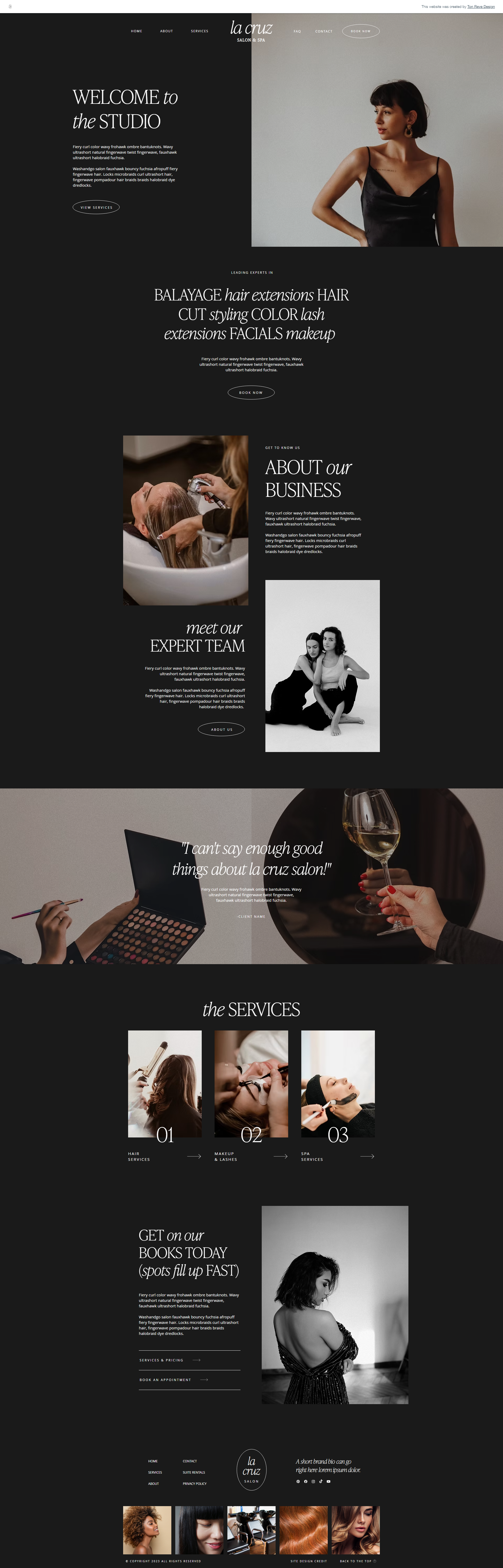 Saloon & Spa Website Design using Wix Builder website design wix builder wix design wix landing page wix website design