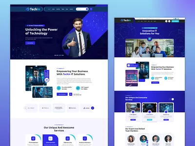 Techin – IT Services and Technology Template app business business consulting business solution consulting creative solution design graphic design it it business it service it solution solution tech technology technology service template theme ui uiux