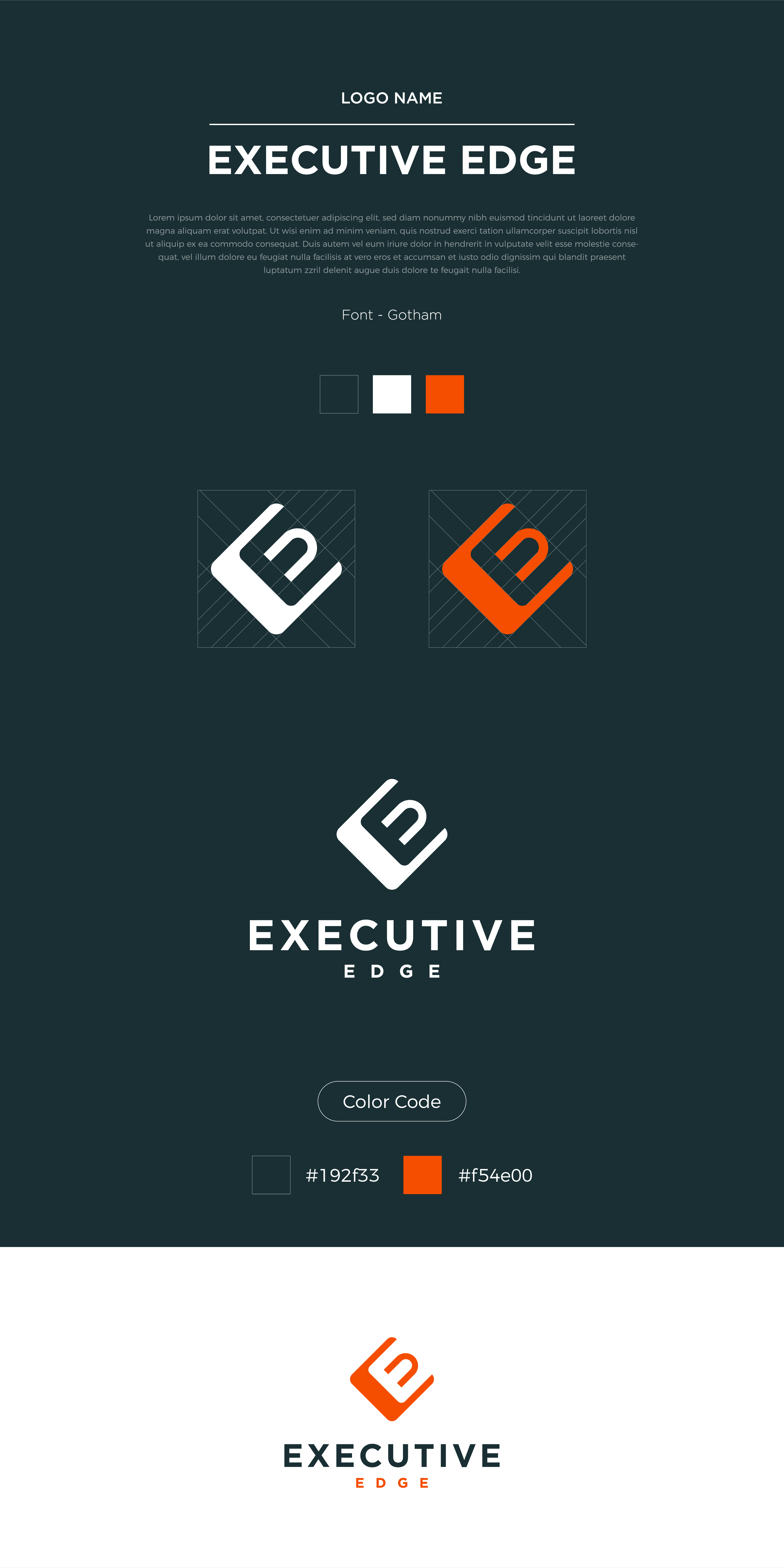 Executive Edge Logo - MD Hasan logo design 3d animation branding graphic design logo motion graphics ui