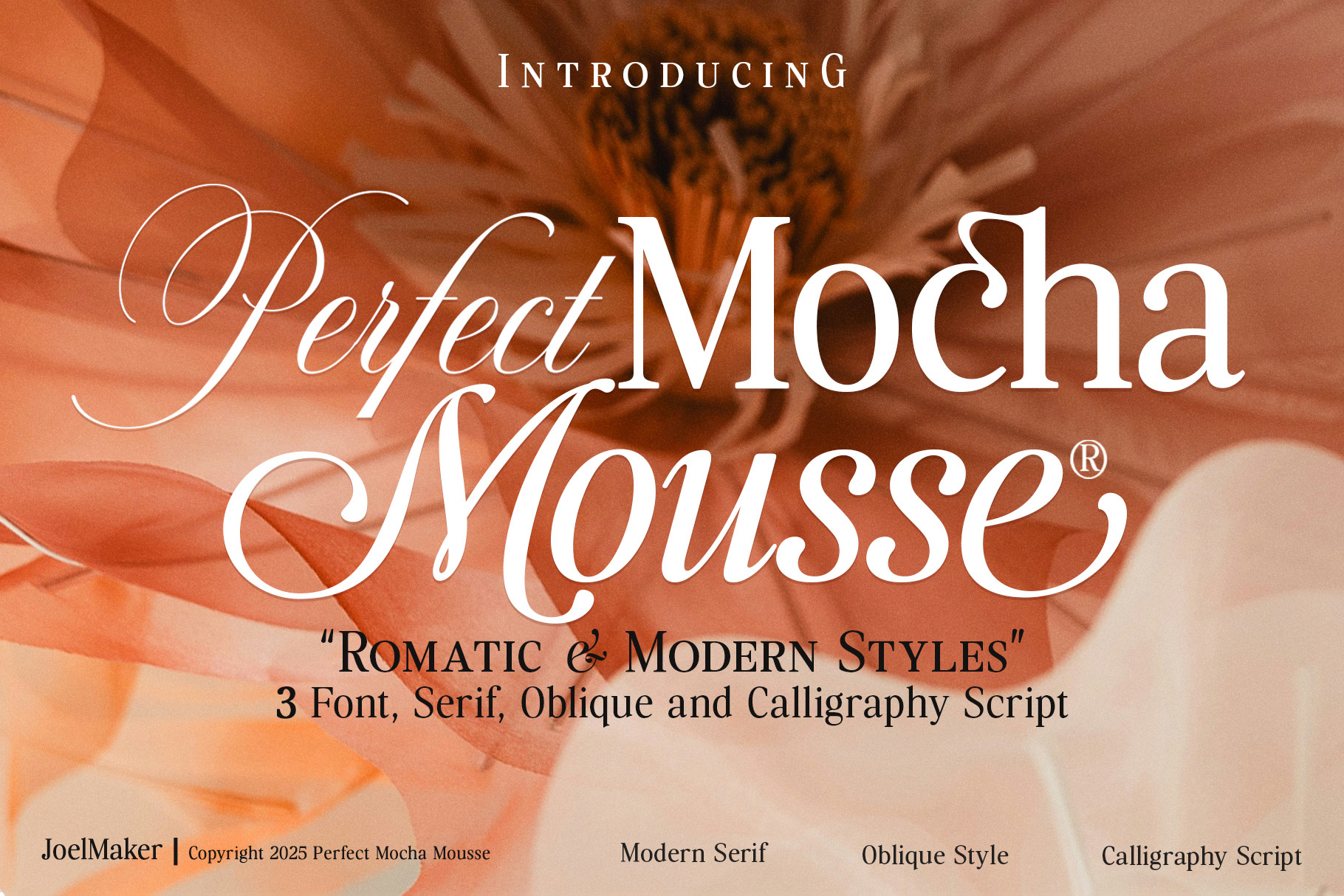 Perfect Mocha Mousse branding calligraphy design display font fonts graphic design illustration lettering logo modern modern font serif font typeface