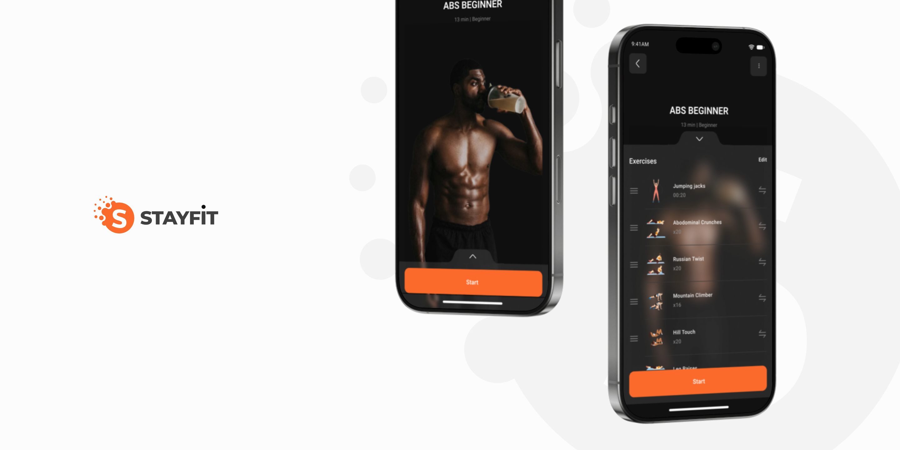 Example of Stayfit Mobile App