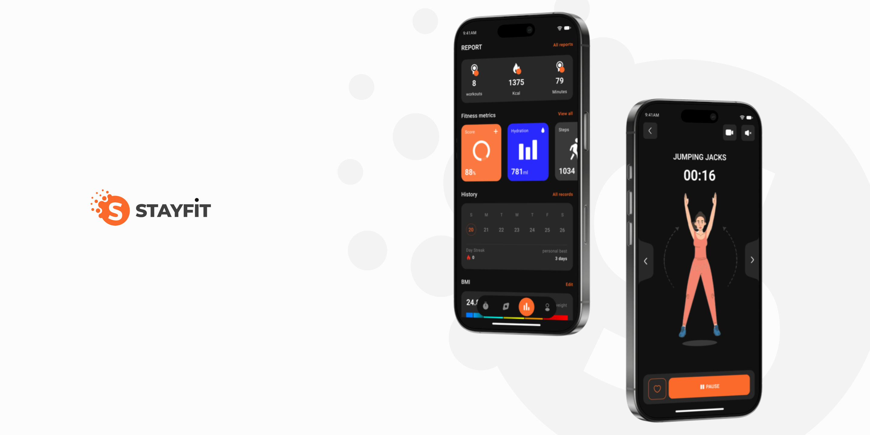 Example of Stayfit Mobile App