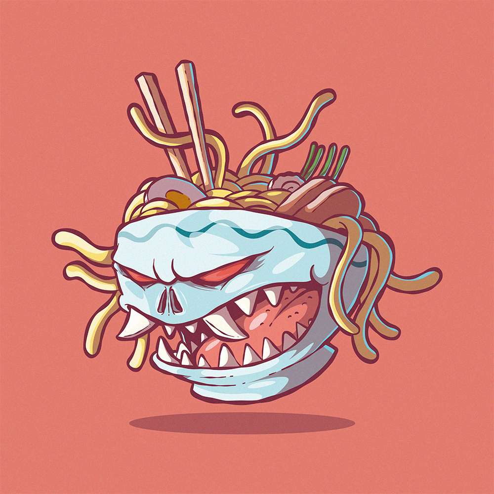 Monster Ramen! animation creative illustration graphic design vector