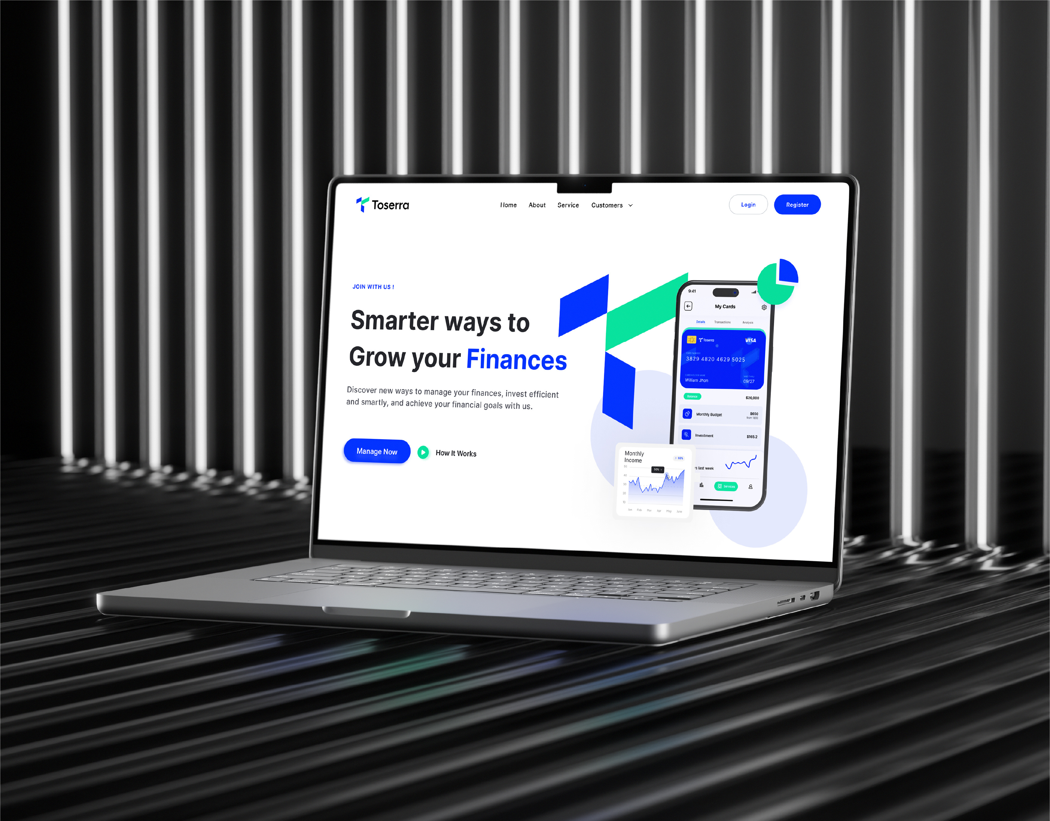 Toserra | Website & App UI/UX Design. advertising animation app brand identity branding design finance graphic design landing page logo mobileapp modern ui uiux ux web devlopment web motion webdesign website
