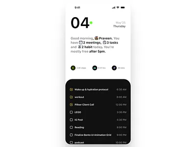Task Manager Reading UI Screen 3d animation branding graphic design ios logo motion graphics ui