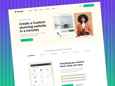 Web Design Agency UI Template ai aistartup animations branding illustration landingpages logo media print productdesign typhography ui ux videos webdesign website