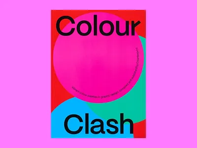 Vibrant Colour Clash Poster abstract layout book cover color blocking color clash colorful graphics contemporary poster creative layout editorial design eye catching flat design graphic poster minimal shapes modern art poster trendy colors typography vibrant palette visual impact