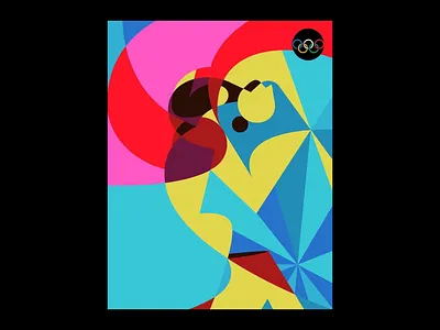 Geometric Olympic Tribute abstract athlete abstract runner artful athletic spirit color layers colorful design competitive energy contemporary graphics creative geometry dynamic illustration modern poster movement study olympic olympic tribute sporting poster sports art vector composition visual energy