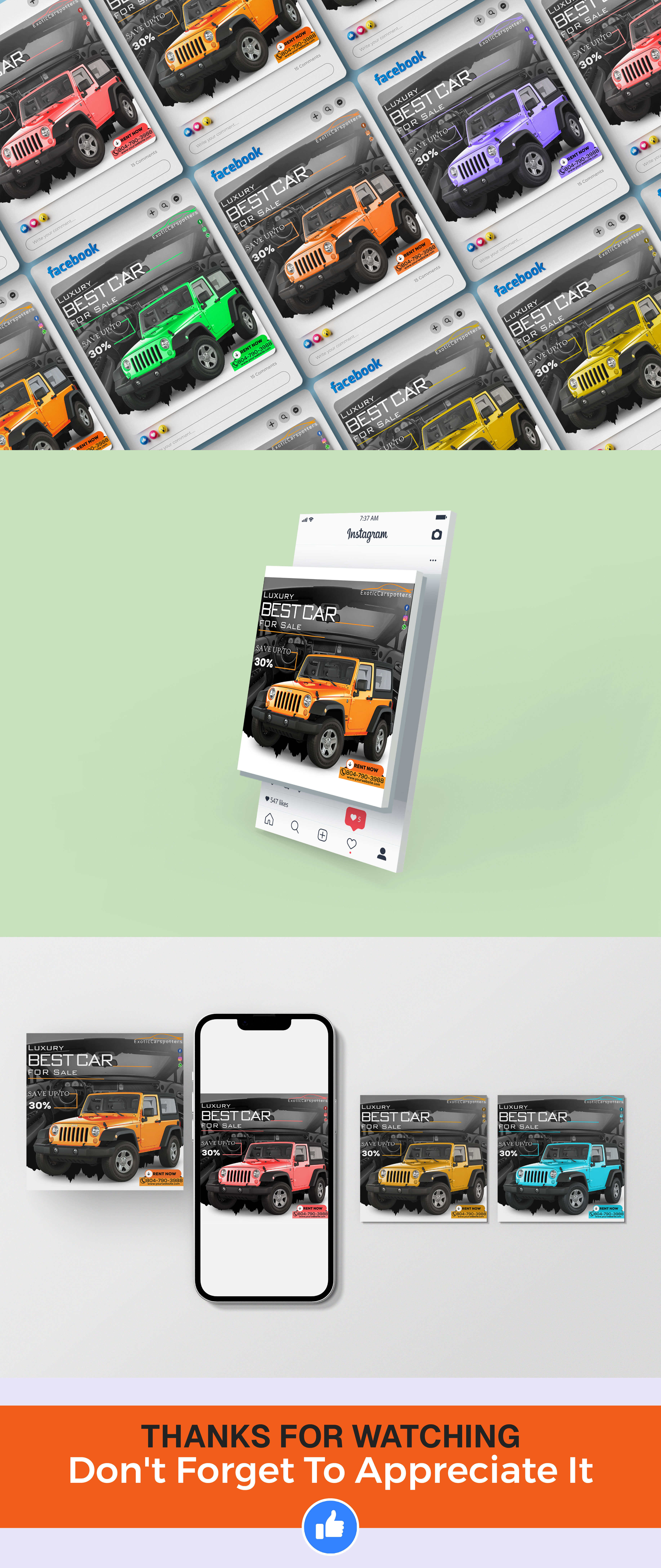 social-media-post design & car-social -media-post