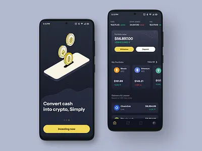 Crypto Wallet appconcept cryptoapp darkmodedesign dribbble fintechdesign motiondesign productdesign uidesign uxui web3
