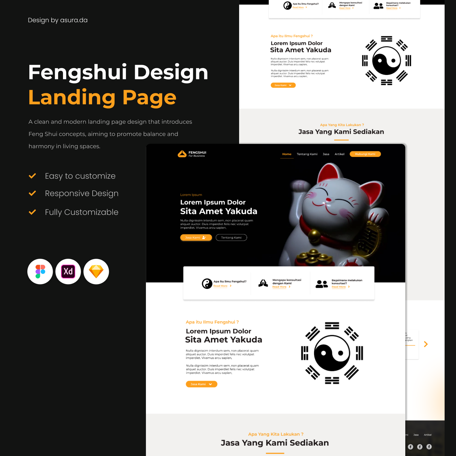 Fengshui Landing Page branding company design graphic design illustration inspiration ui web design webdesign